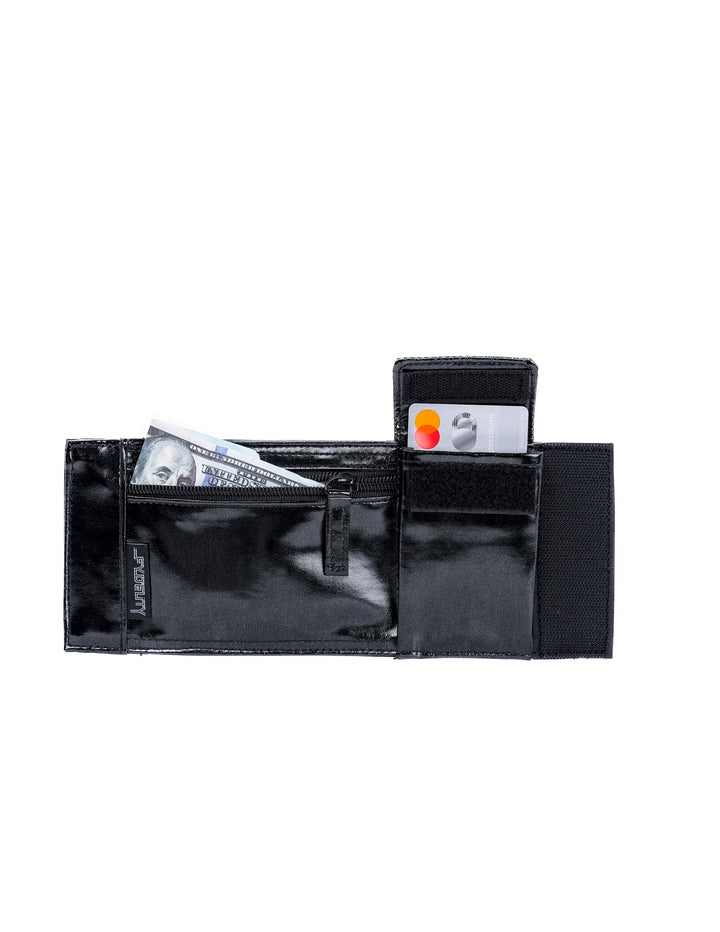 80636: 80's Wrist Wallet Stash | Vegan Leather | Black