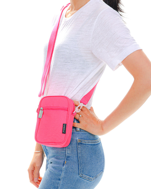 Brick Bag | Mini Crossbody | Recycled RPET | Neon Pink