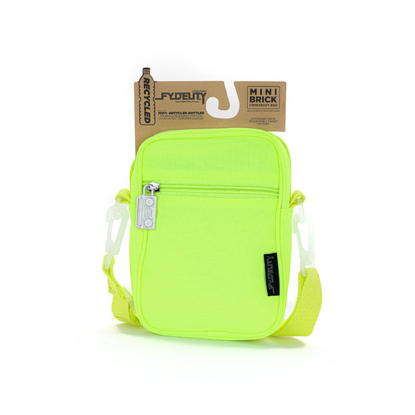Brick Bag | Mini Crossbody | Recycled RPET | Neon Green