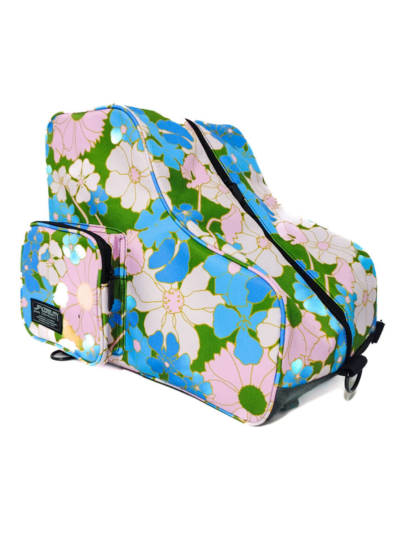 Freewheelin' Roller Skate Bag Pack | Pink Blue Floral