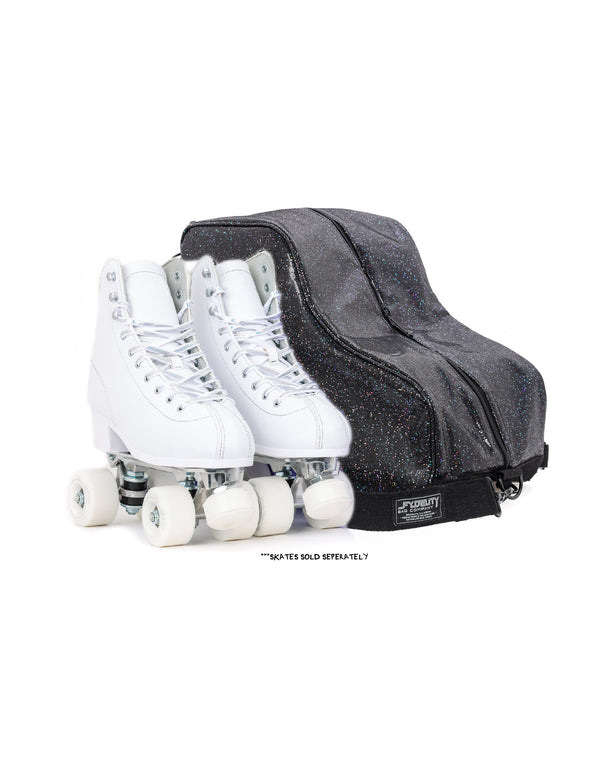 Roller Skate Backpack | Freewheelin' | Glam Glitter Rainbow Black