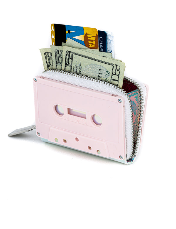 Retro Cassette Tape Wallet | Blank | Pink