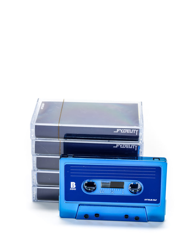 Cassette Tapes | Blank 60 Min 5-Pack | Blue Chrome