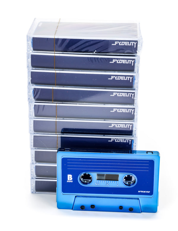 Cassette Tapes | Blank 60 Min 10-Pack | Blue Chrome