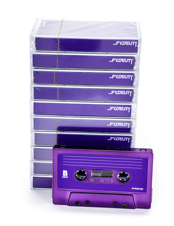 Cassette Tapes | Blank 60 Min 10-Pack | Purple Chrome