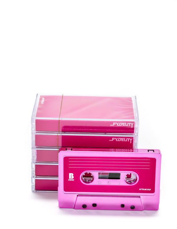 Cassette Tapes | Blank 60 Min 5-Pack | Pink Chrome