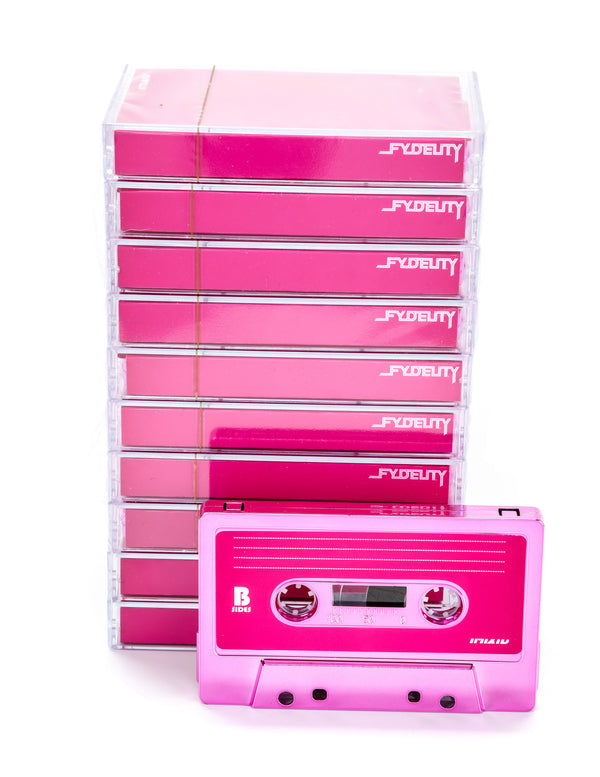Cassette Tapes | Blank 60 Min 10-Pack | Pink Chrome
