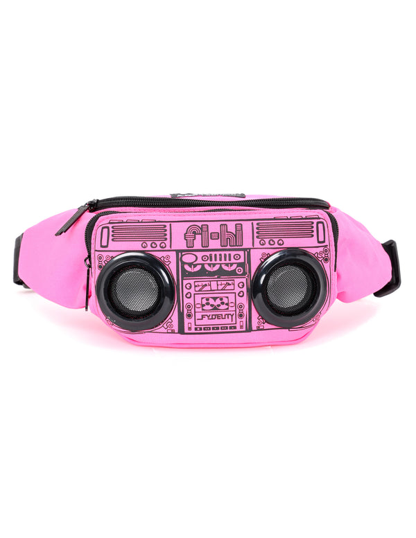 FI-HI Fanny Pack | Bluetooth Speakers |Pink