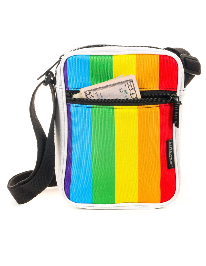 88557: Brick Bag |Festival Crossbody Sidekick Sling |PRIDE Rainbow Stripe