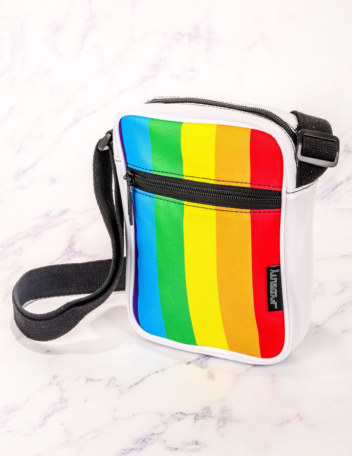 88557: Brick Bag |Festival Crossbody Sidekick Sling |PRIDE Rainbow Stripe