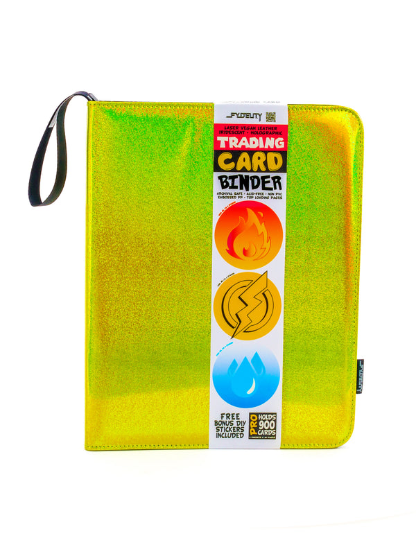 Trading Card Binder |9 Pocket| Laser Yellow