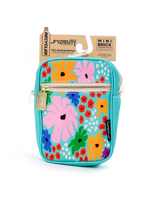 Brick Bag | Mini Crossbody | Recycled RPET | Tisse Teal