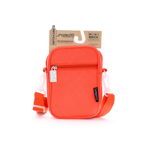 Brick Bag | Mini Crossbody | Recycled RPET | Neon Red