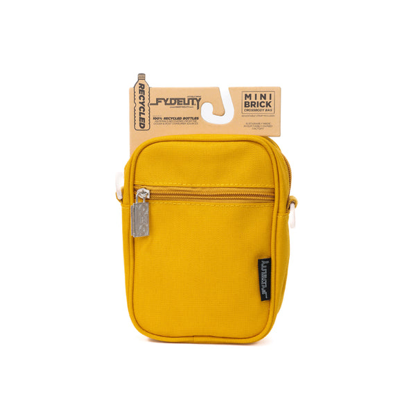 Mini Brick Bag | Crossbody | Recycled RPET | Mustard