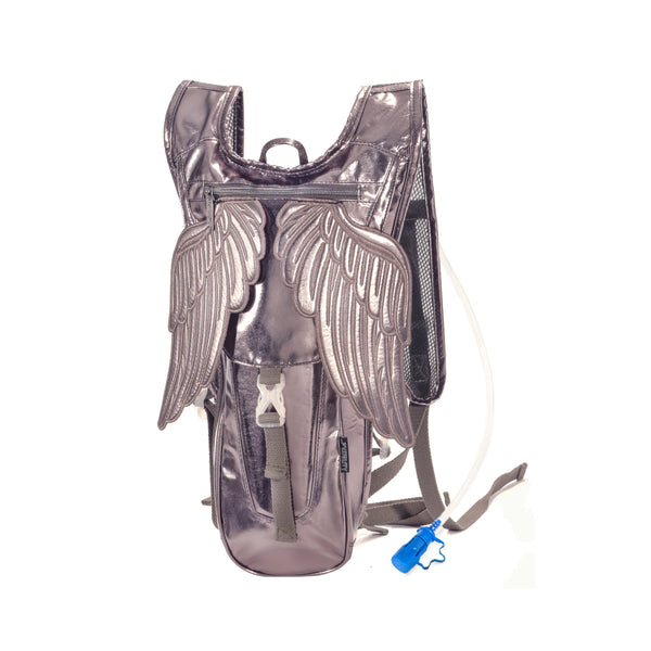 Hydro Pack |Hydration Festival Backpack |ANGEL WINGS Metallic Pewter
