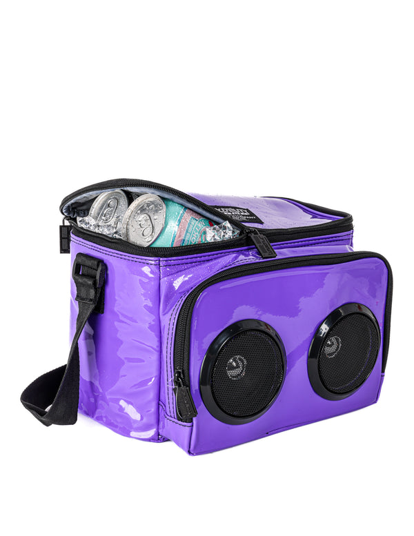 FI-HI Cooler | Bluetooth Speakers | 12-Can |Patent Purple
