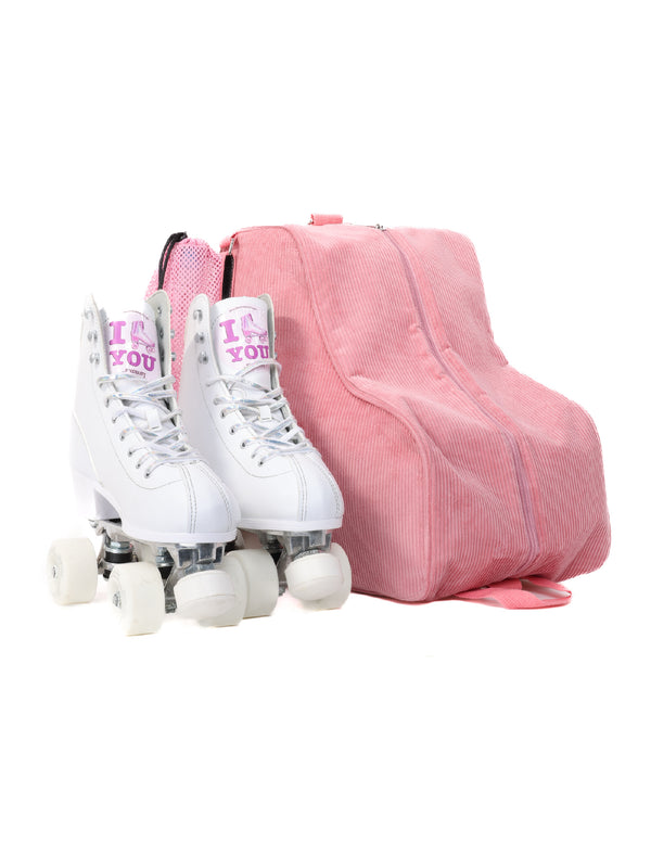 Freewheelin' Roller Skate Bag Pack | Corduroy Pink