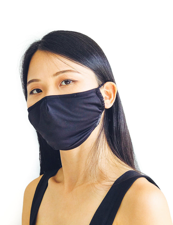 18000: Face Mask |Breathable Adjustable Premium Fabric Cover |Solid Black