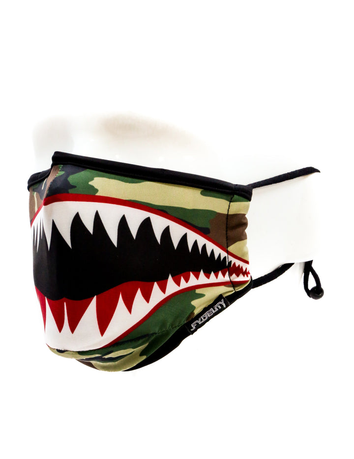 18082: Face Mask |Breathable Adjustable Premium Fabric Cover |Flying Tiger Camo