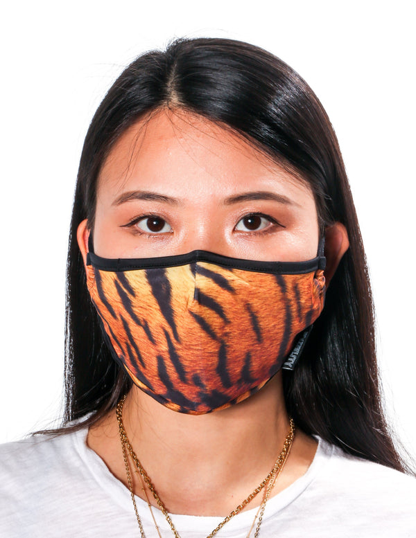 18085: Face Mask |Breathable Adjustable Premium Fabric Cover |Tiger