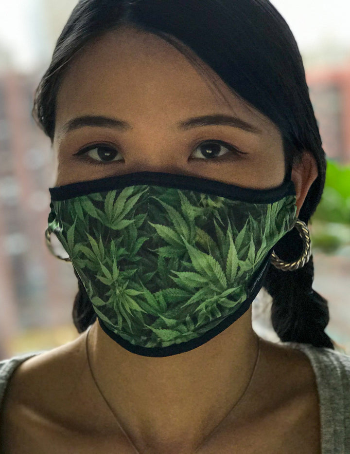 18089: Face Mask |Breathable Adjustable Premium Fabric Cover |Weed