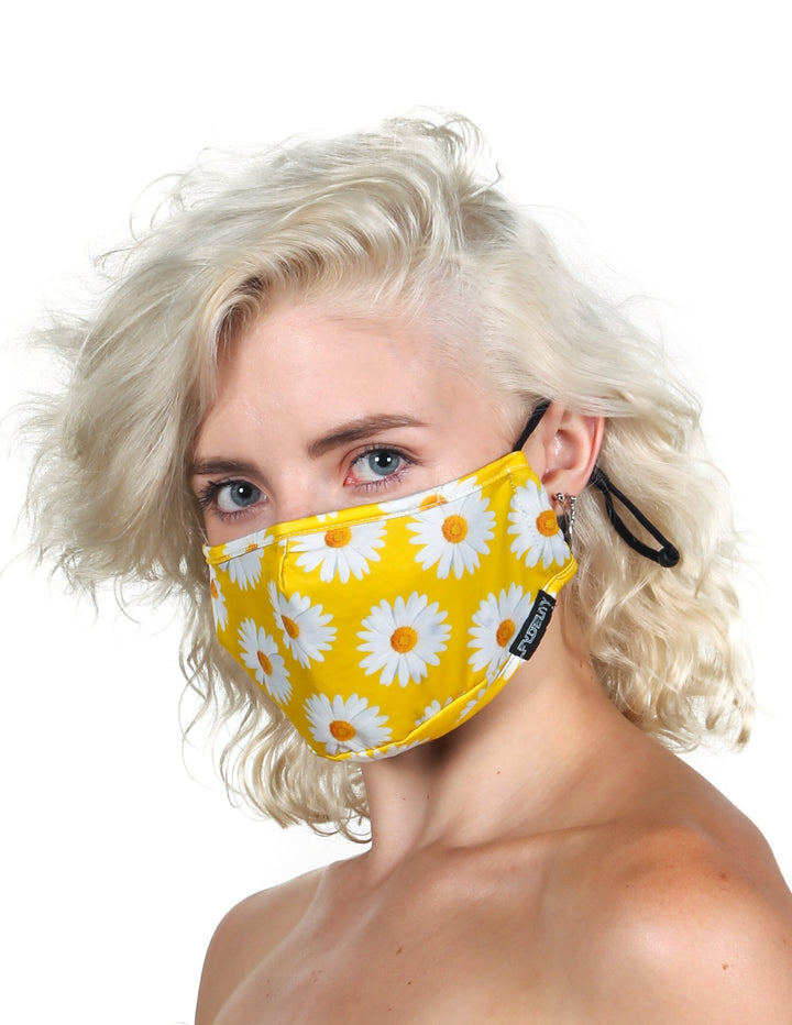 18092: Face Mask |Breathable Adjustable Premium Fabric Cover |Daisy