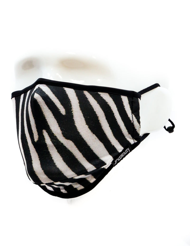 18093: Face Mask |Breathable Adjustable Premium Fabric Cover |Zebra