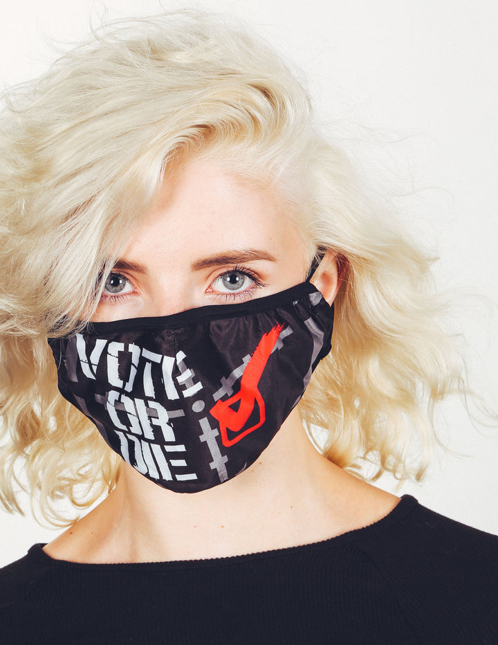 18201: Face Mask |Breathable Adjustable Premium Fabric Cover |VOTE or DIE!