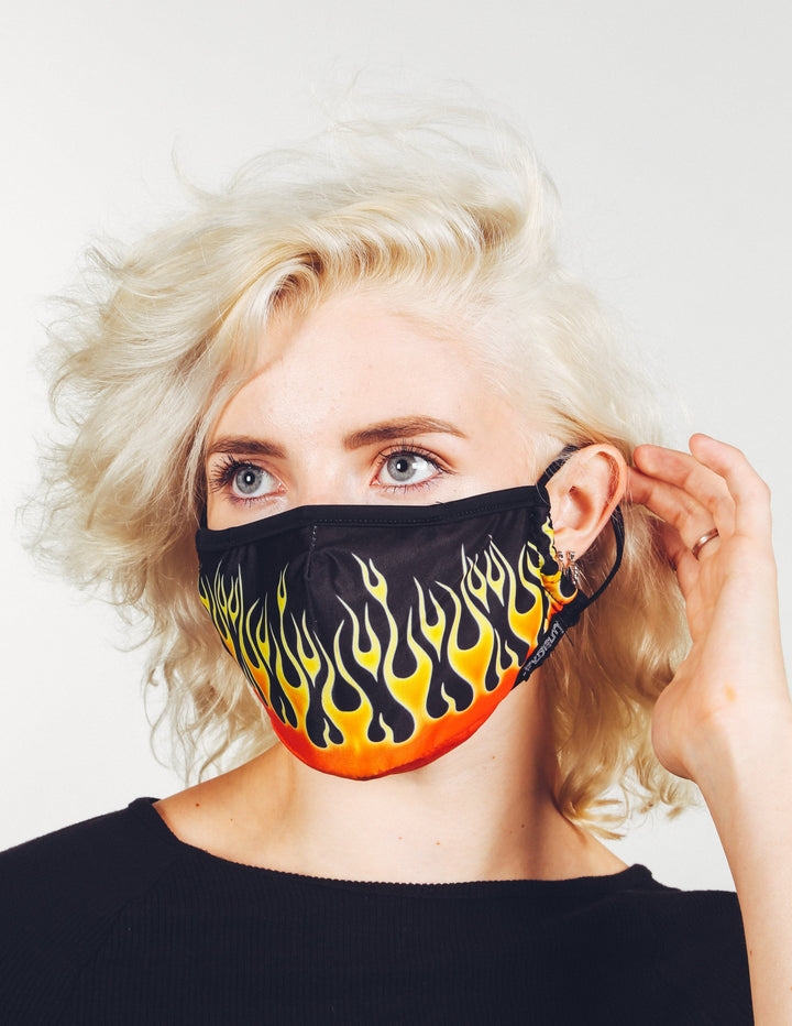 18213: Face Mask |Breathable Adjustable Premium Fabric Cover |HOT ROD