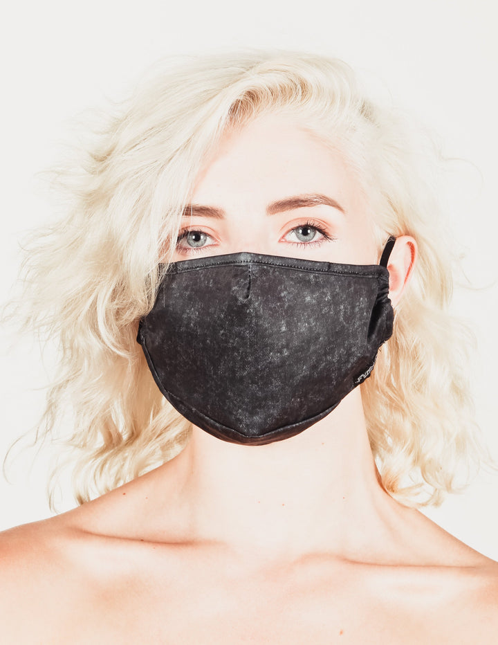 18225: Face Mask |Breathable Adjustable Premium Fabric Cover |BLACK ACID