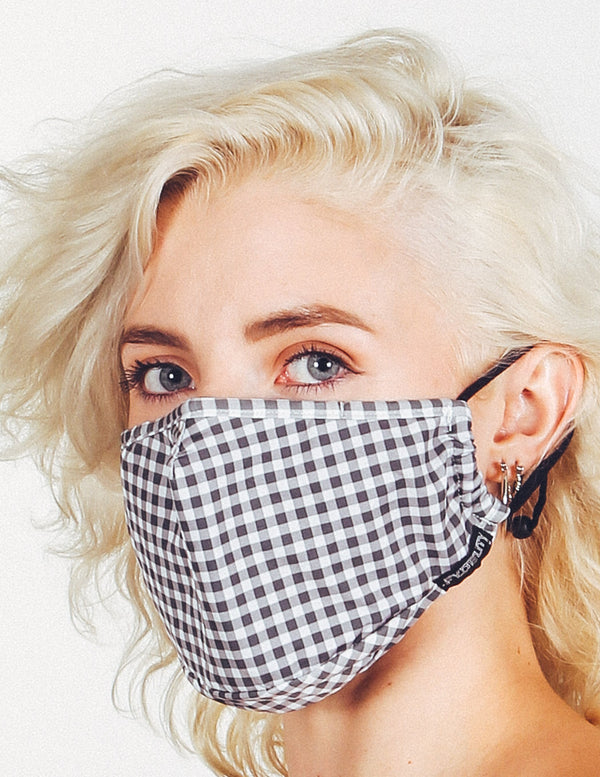 18229: Face Mask |Breathable Adjustable Premium Fabric Cover |GINGHAM