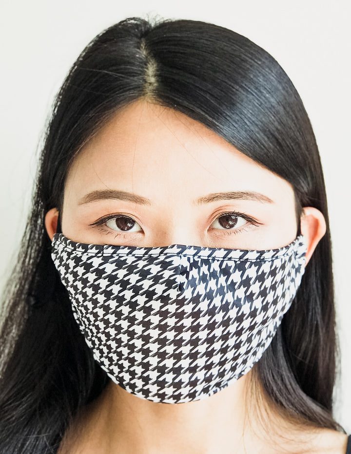 18230: Face Mask |Breathable Adjustable Premium Fabric Cover |HOUNDSTOOTH