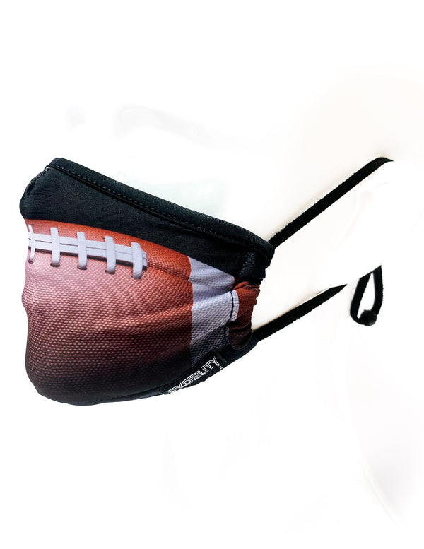 18242: Face Mask |Breathable Adjustable Premium Fabric Cover |Football