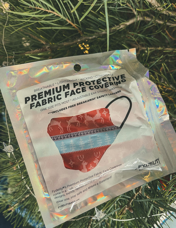 Premium Fabric Face Covering Mask |Reindeer Games HOLO.DAZE