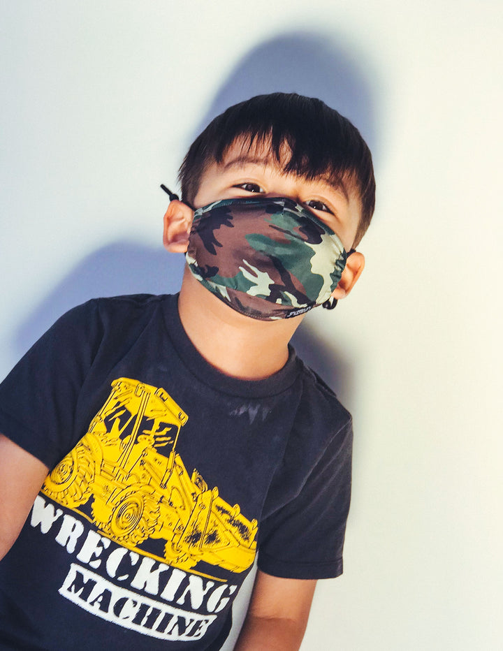 18587: Face Mask (KIDS |CHILD) |Breathable Adjustable Premium Fabric Cover |Camo