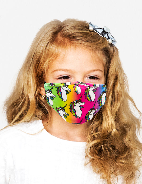 Face Mask (KIDS |CHILD) |Breathable Adjustable Premium Fabric Cover |Unicorn
