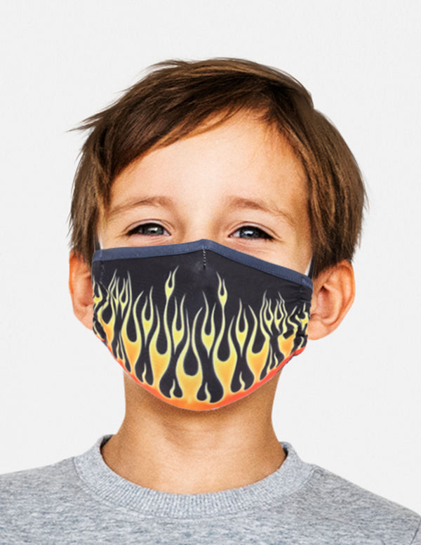 Premium Fabric Face Covering Mask | KIDS | HOT ROD