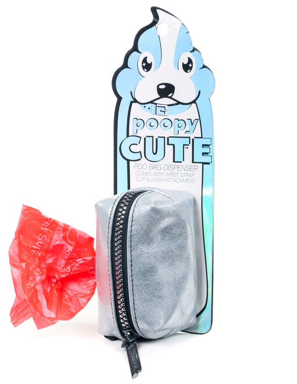poopyCUTE | Cute Poop Bag Holder | DUSTER Silver
