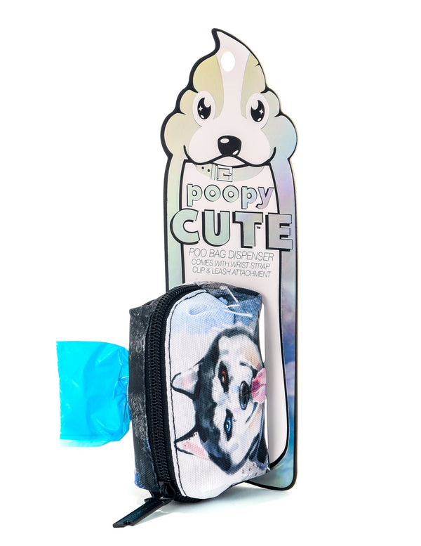 poopyCUTE: Doggy Waste Bag Holder for Fashionable Owner & Dog |DOGGIE Husky