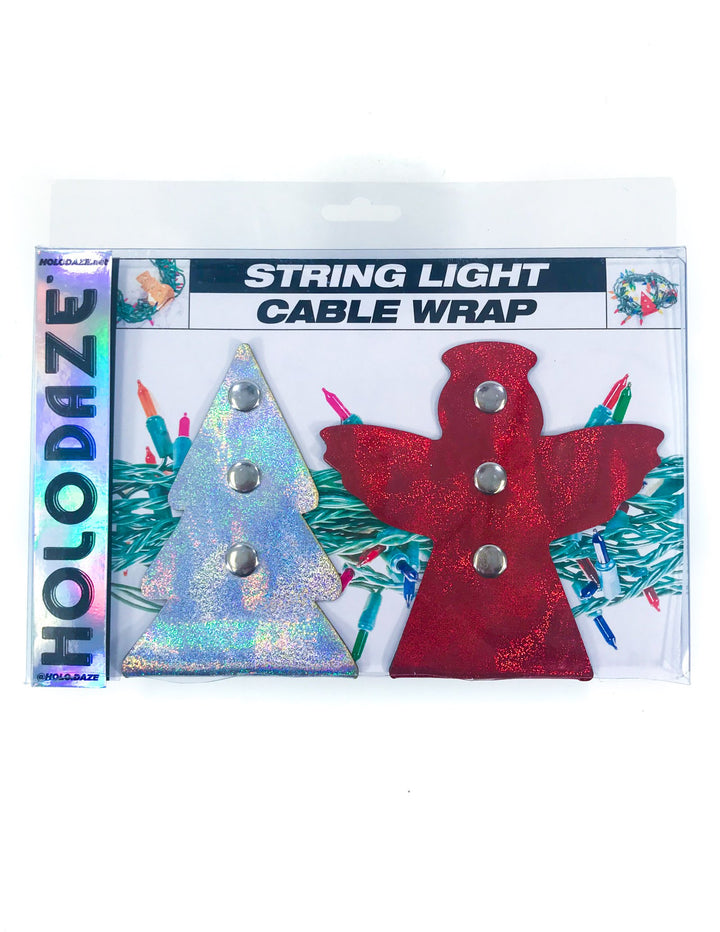 43001: HOLO.DAZE Holiday Cable Wraps Tree Angle: Laser Silver Red