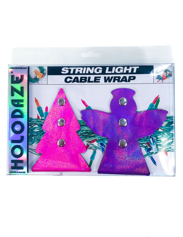 43003: HOLO.DAZE Holiday Cable Wraps Tree Angle: Laser Pink Purple