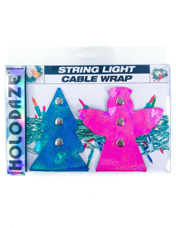 43005: HOLO.DAZE Holiday Cable Wraps Tree Angle: Laser Blue Pink