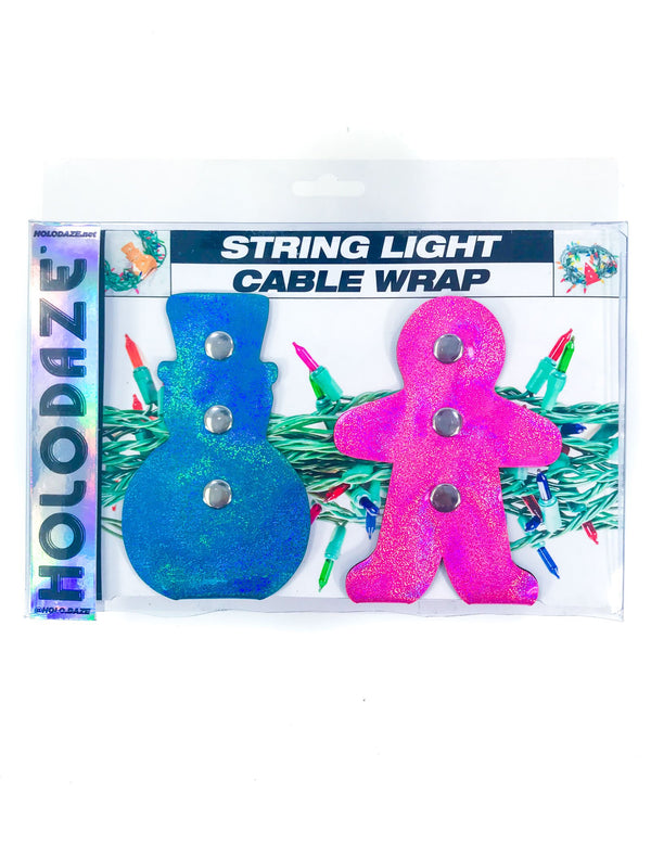 43006: HOLO.DAZE Holiday Cable Wraps Snow Ginger: Laser Blue Pink