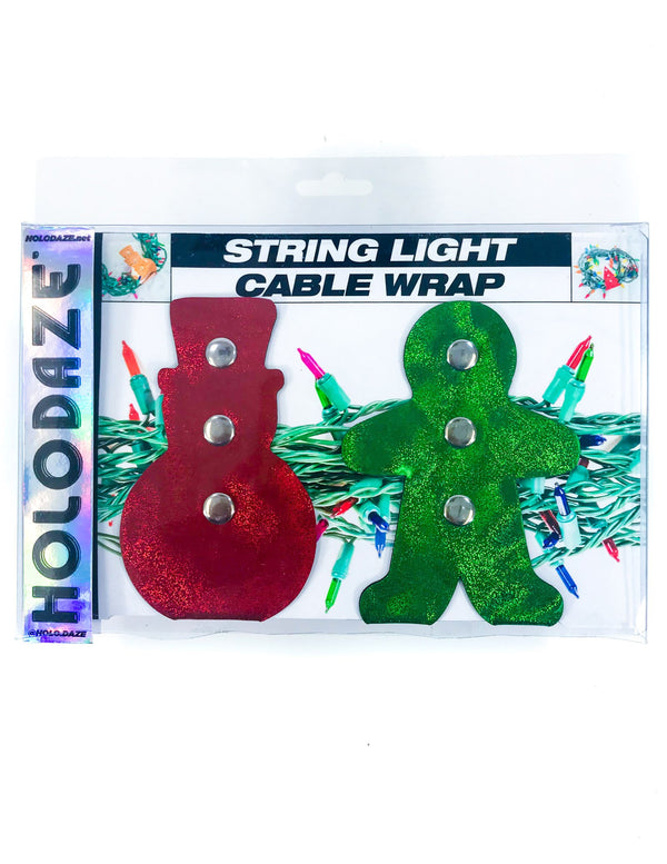 43012: HOLO.DAZE Holiday Cable Wraps Snow Ginger: LASER Red Green