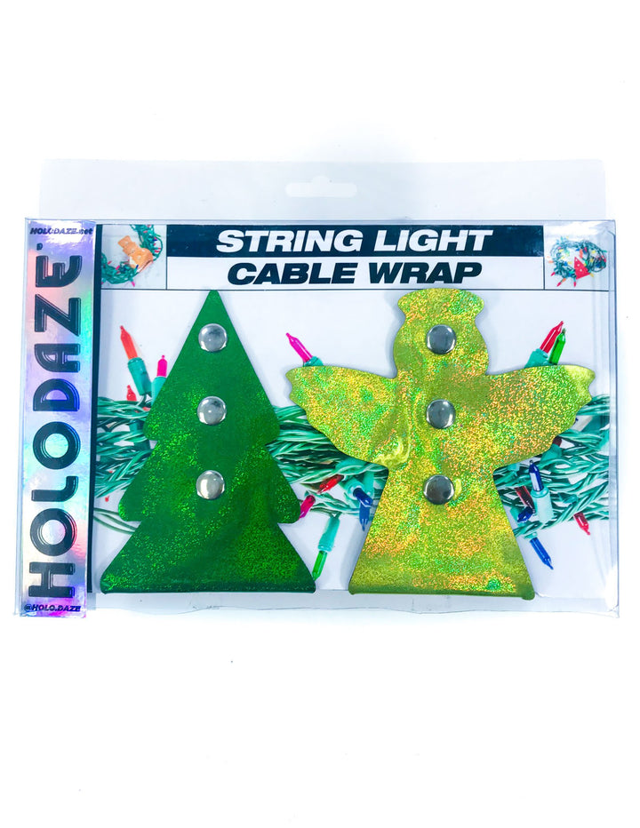 43013: HOLO.DAZE Holiday Cable Wraps Tree Angle: LASER Green Gold