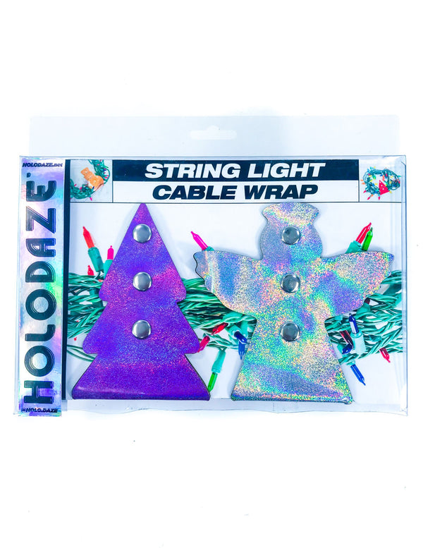 43021: HOLO.DAZE Holiday Cable Wraps Tree Angle: LASER Purple Silver