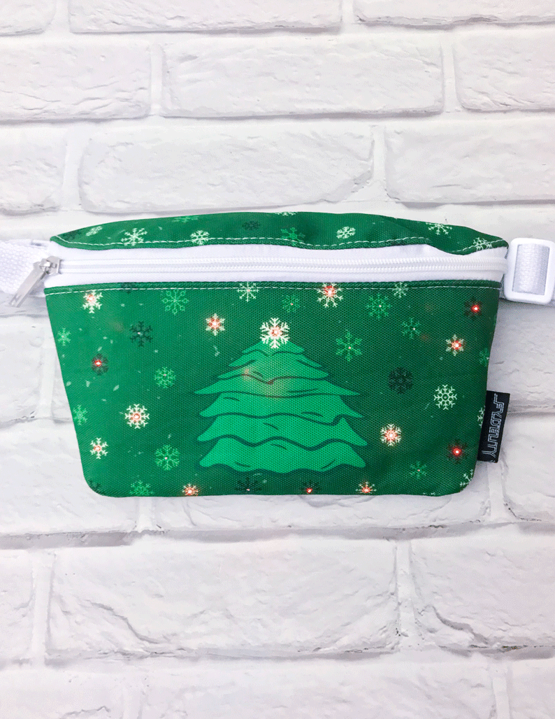 43301: Fanny Pack |Battery Powered LED Light-Up Ultra-Slim Belt Bum Bag |SNOFLAKES TREE