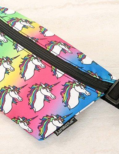 83087: Fanny Pack |Ultra-Slim Skinny Low-Profile Belt Bum Bag |Unicorn