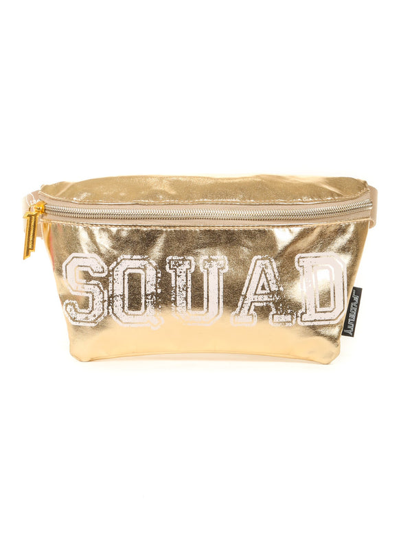 60013: Fanny Pack |Ultra-Slim Skinny Low-Profile Belt Bum Bag |SQUAD Metallic Gold