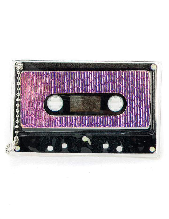 70246: Retro Cassette Tape Wallet |"Make A Mixed Tape" |DIY-Fashion Stickers & Bag Tag |AURA Spectral